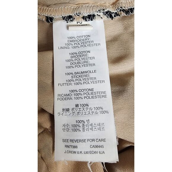 J. Crew Eyelet Chino Dress Short Size 2 Black/Tan - Picture 7 of 7